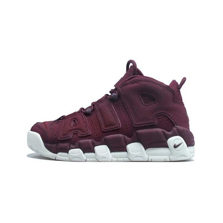 Nike Air More Uptempo Wine Red White Shoes